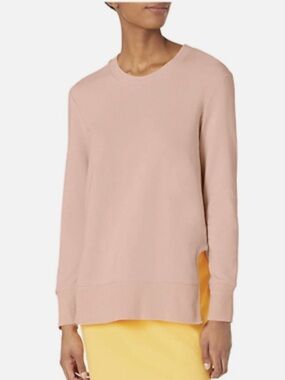 Anthropology Daily Ritual Terry Cotton Modal Long Sleeve Crew Neck V Sweatshirt